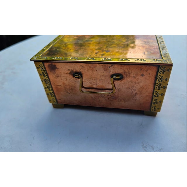Pre-War Heraldic Box in Copper, 1890s For Sale - Image 3 of 9