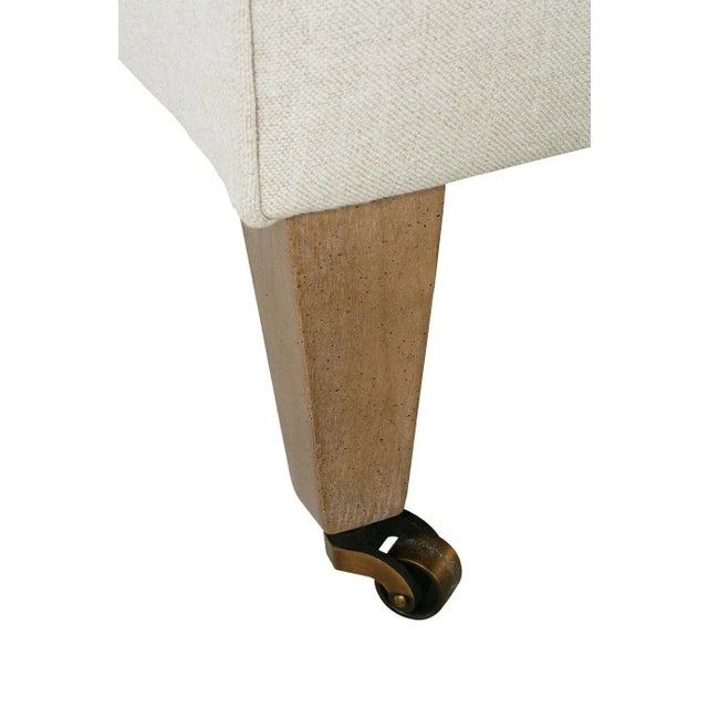 Alcott Chair, Cream Linen For Sale - Image 4 of 12