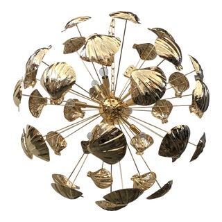Early 21st Century Gold Metal Frame Sputnik Chandelier