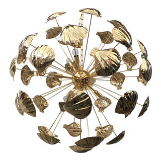 Early 21st Century Gold Metal Frame Sputnik Chandelier