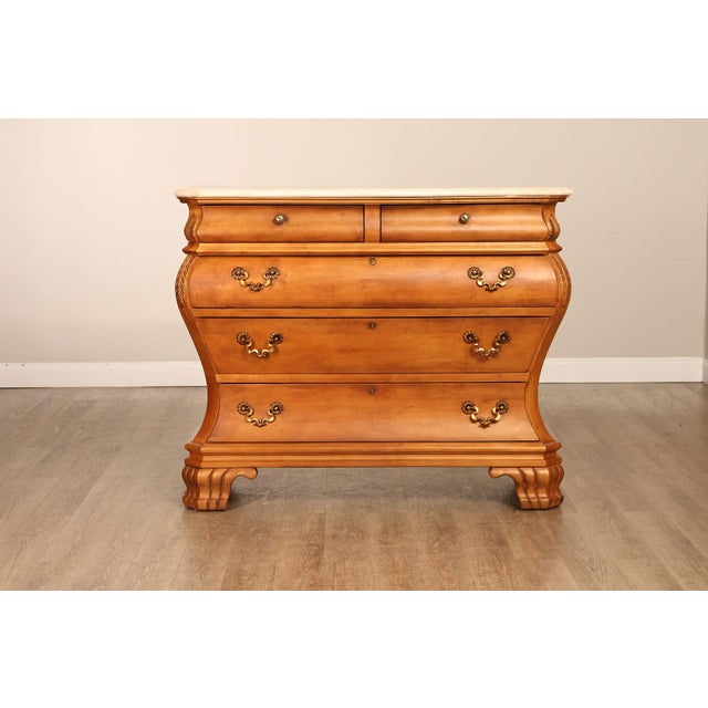 Century Furniture French Style Bombe Chest With Marble Top For Sale - Image 18 of 18