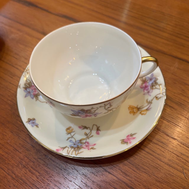 French 1960s Jean Pouyat Limoges Porcelain Dinnerware - 96 pcs For Sale - Image 3 of 12