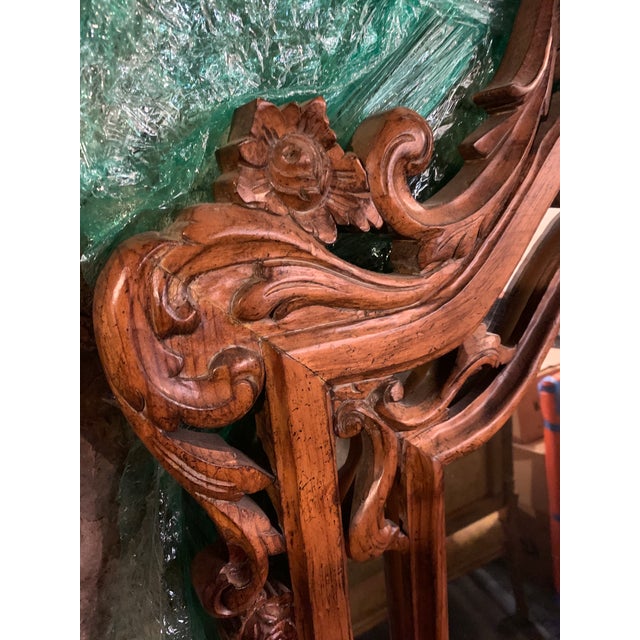 American Antique Wood Carved Mirror For Sale - Image 3 of 4