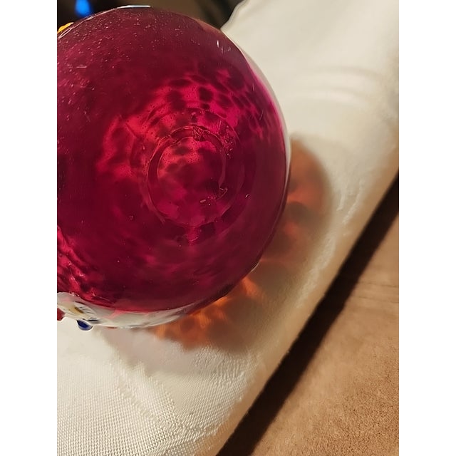 2010s Authentic Murano Glass Millefiori Vase-Signed Imperio Rossi-Certifued #033 For Sale - Image 5 of 6