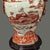 Japanese Vintage Japanese Kutani Red Landscapes Pomegranate Floral Handles Table Lamp For Sale - Image 3 of 14