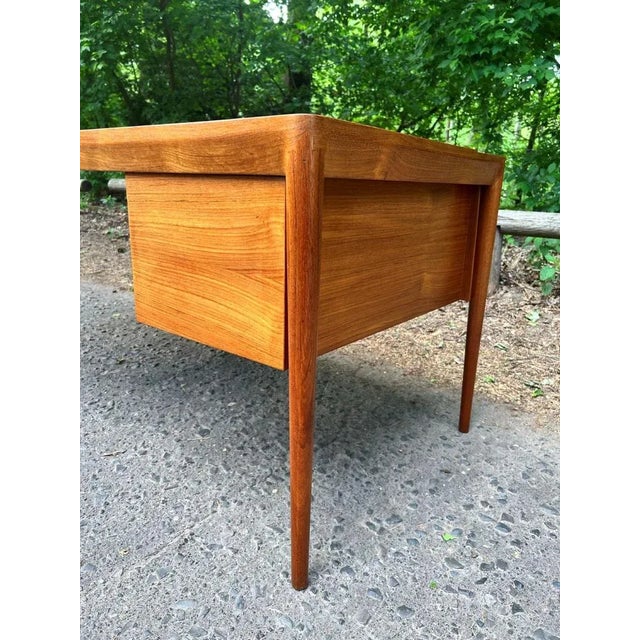 Teak Desk by E.R. Hansen / Haslev for Haslev Møbelsnedkeri, 1950s For Sale - Image 11 of 12
