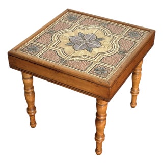 Mid Century Danish Style Tile Accent /Tea Table For Sale