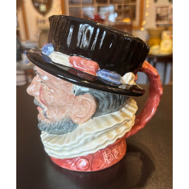 English 1940s Royal Doulton English Traditional Style Large Beefeater Toby Mug For Sale - Image 3 of 6