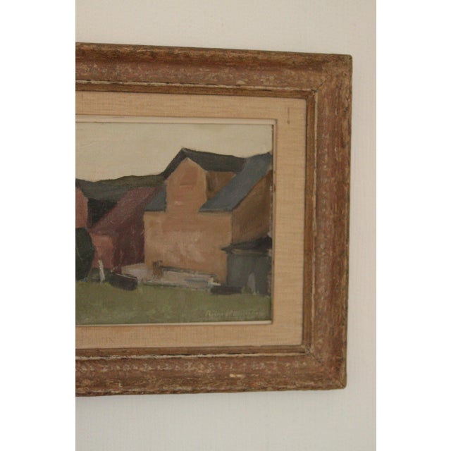 Björn Hallström, Neighbours, 1960s, Oil on Panel, Framed For Sale - Image 4 of 13