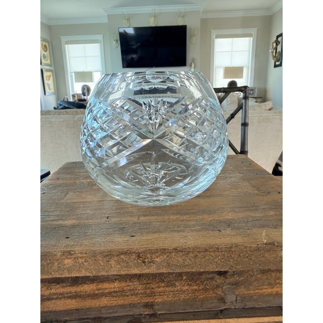Metal Crystal Rose Bowl on Silver Stand For Sale - Image 7 of 11
