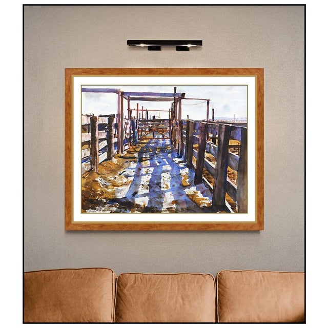 Message us to inquire about custom framing options! (Included for free with every purchase) The artwork here, "The Ranch",...