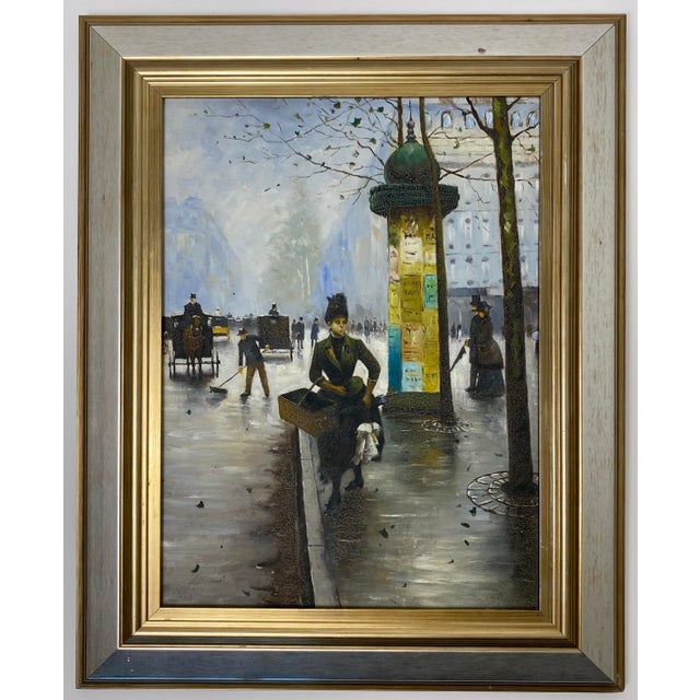 Paris Street Scene Outside a Metro Station. Giclee Print, Paris Cityscape Print is reminiscent of Jean Beraud paintings....