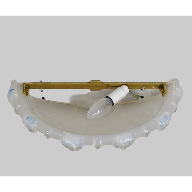 French Art Deco Opalescent Glass Large Art Deco Wall Sconces by Vandamme & Ezan 1930s - A Pair For Sale - Image 10 of 13