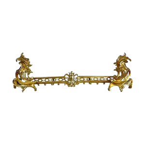 French Ornate Gilded Brass Extending Fender