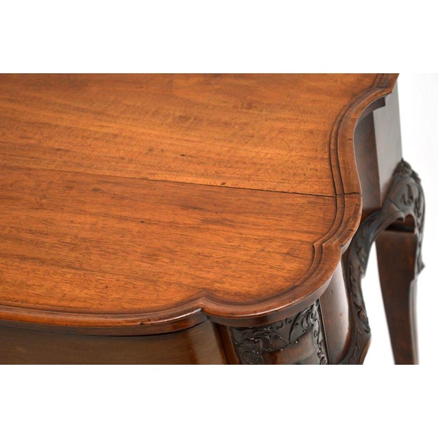 Wood Antique Victorian Carved Walnut Console Table, 1860s For Sale - Image 7 of 11