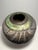 Vintage Studio Art Pottery CHESTNUT LEAVES Raku Glaze Vase by Bohn, Signed Aprox. dimensions: 10"H x 9" diameter Very good...