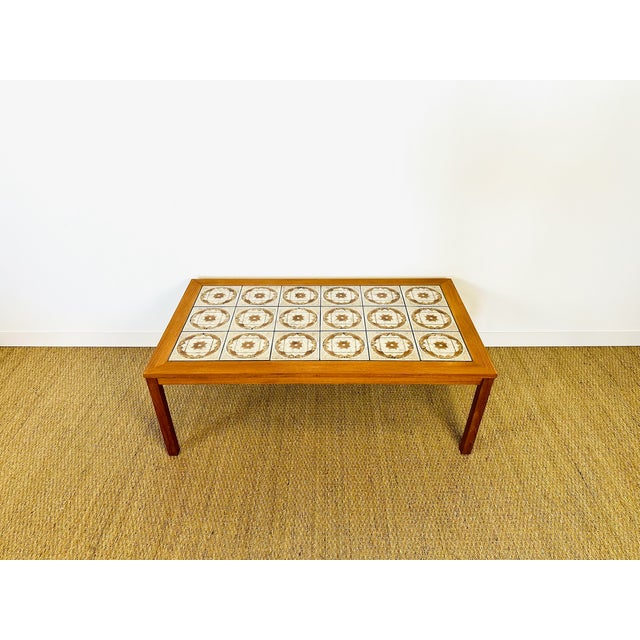 Scandinavian Coffee Table in Teak and Ceramic, 1960s For Sale - Image 6 of 16
