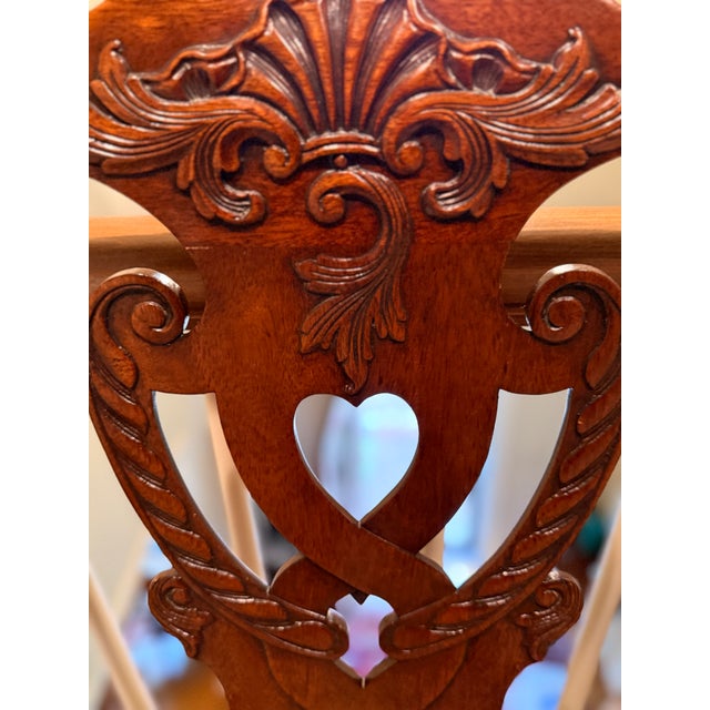 Carved Settee With Needlepoint Seat For Sale - Image 10 of 11
