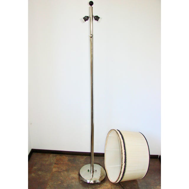 Art Deco Floor Lamp in Nickel-Plated Steel, 1930s For Sale - Image 10 of 15