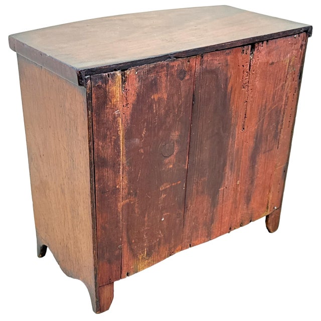 Victorian Miniature Bowfront Chest, 1860s For Sale - Image 9 of 11