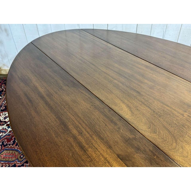 English Drop-Leaf Mahogany Gateleg Table, 1950s For Sale - Image 13 of 14