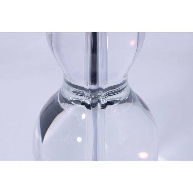 1990s Pair of John Richard Crystal Glass Modern Sphere Lamps For Sale - Image 5 of 12