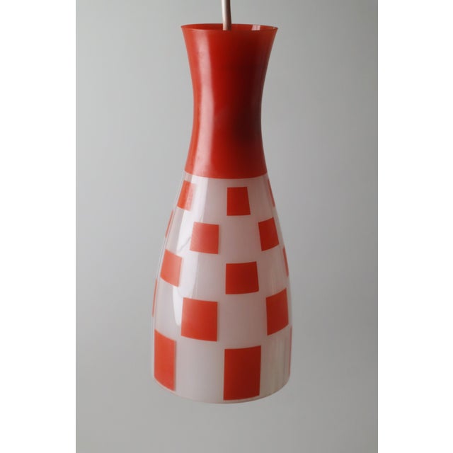 Mid-Century Modern Diabolo Glass Shade Pendant Lamp, 1950s For Sale - Image 3 of 18