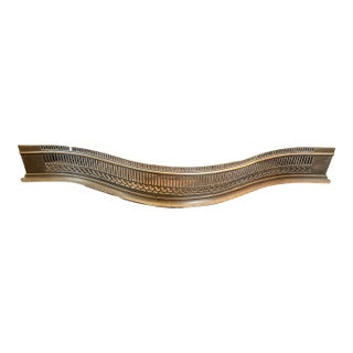 Antique Early 19th Century English George III Brass Fireplace Hearth Fender for the Mantel Circa 1800 For Sale