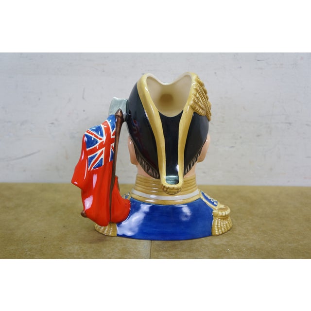 Blue Royal Doulton English Traditional Wwi Naval Commander Admiral John Jellicoe Toby Character Jug For Sale - Image 8 of 13