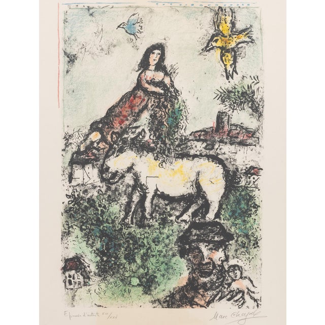 Modern Marc Chagall "Un Jardin Perdu" Lithograph, 1969 For Sale - Image 3 of 10