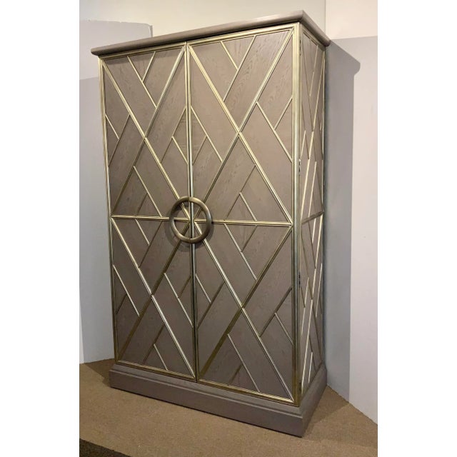 Global Views Williamsburg Modern Gray Wood Cabinet For Sale - Image 10 of 10