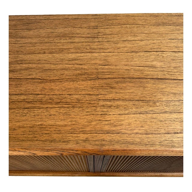 Oak Fluted Four-Door Sideboard Credenza For Sale - Image 10 of 12
