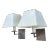 Vaughan Designs Norfolk Polished Nickel Wall Lights With Paper Shades - a Pair For Sale