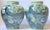 Ceramic Contemporary Indigo Blue and Ivory Water Color Abstract Vases - a Pair For Sale - Image 7 of 12