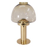 Candleholder in Glass and Brass by Hans-Agne Jakobsson, 1970s For Sale