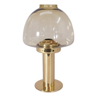 Candleholder in Glass and Brass by Hans-Agne Jakobsson, 1970s For Sale