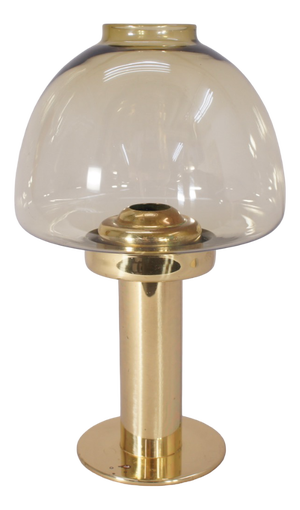 Candleholder in Glass and Brass by Hans-Agne Jakobsson, 1970s
