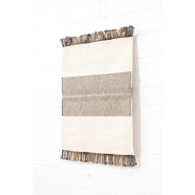 Vintage Mid Century Modern Artisan-Crafted Handmade Wool Rug For Sale - Image 4 of 11