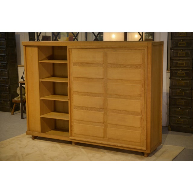 Guillerme et Chambron Oak Wardrobe by Guillerme and Chambron, 1950s For Sale - Image 4 of 14