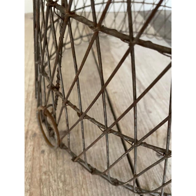 Vintage Iron Paper Basket For Sale - Image 4 of 6