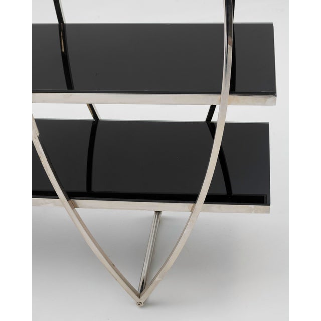 1960s Sculptural Bookshelf in Chromed Steel and Glass, 1960s For Sale - Image 5 of 6