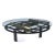 Contemporary Kaizo Oto Gold Black and Steel Art Deco Inspired Round Glass Top Coffee Table For Sale - Image 3 of 9