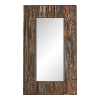 Italian Copper Wall Mirror by Victor Cerrato, 1960s For Sale