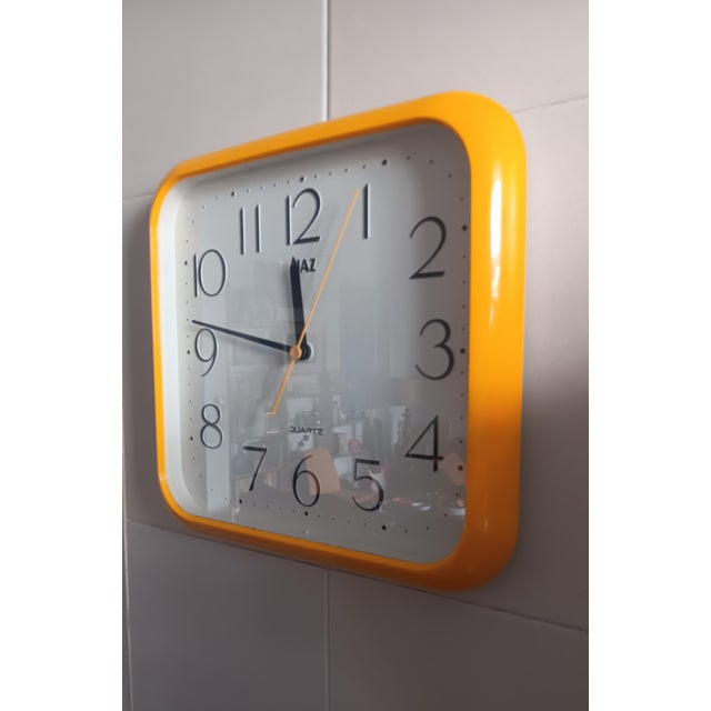 French Kitchen Wall Clock by Jaz, 1990s, in Very Good conditions. Designed 1990 to 1999 This piece has an attribution...