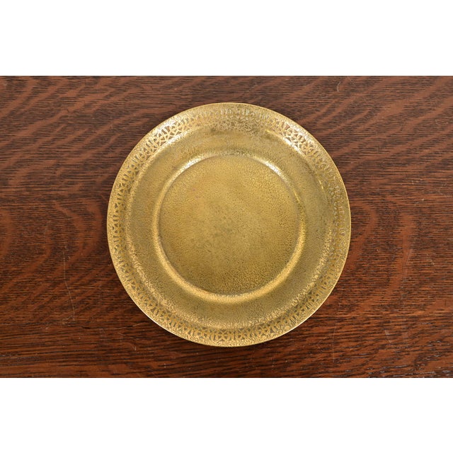 Tiffany Studios New York Bronze Doré Shallow Bowl With Decorative Border For Sale - Image 11 of 11