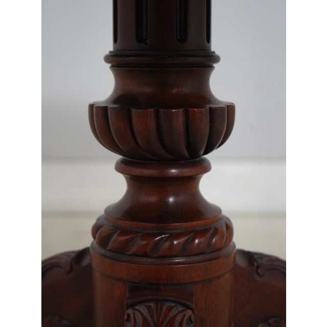 Wood Henkel Harris Mahogany Clover Top Table W. Drawer For Sale - Image 7 of 18