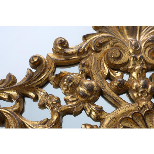 Rococo Style Giltwood Mirror by Deknudt, Belgium, 1950s For Sale - Image 9 of 12