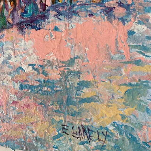 Mid 20th Century Expressionist Coastal Scene Oil Painting For Sale - Image 10 of 13