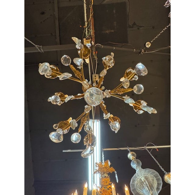 Metal 19th Century French Louis XVI Gilt Bronze and Blue Enamel Chandelier For Sale - Image 7 of 9