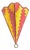 Handcrafted North African Art Wall Sconce in Red and Yellow For Sale